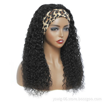 XCCOCO Wholesale Remy Human Hair Headband Wig, Headband Wig Human Hair for Black Women, Water Wave Headband Human Hair Wig